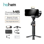 Hohem ISteady M6 Kit - Handheld Gimbal Stabilizer with AI Magnetic Fill Light for Smartphone