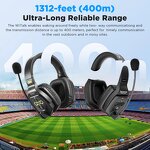 Saramonic Witalk WT9S - Full Duplex Wireless Intercom Headset Microphone System for Team