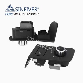 Rearview Mirror Adjustment Switch Manufacturer - For Volkswagen Audi 1T1 959 565 1T1959565 Rotary Button Black