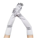 Satin Wedding Opera Gloves Manufacturer - Elegant Custom White Green Black Purple 55cm Long for Women Girls Events Dance