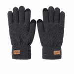 Winter Warming Gloves Manufacturer - Cycling Knitted Thickened Fleece Spandex Needle Touchscreen