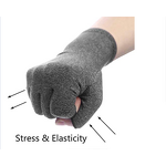 Arthritis Compression Gloves Manufacturer - Custom Color Half Finger Therapy for Joint Strain Relief