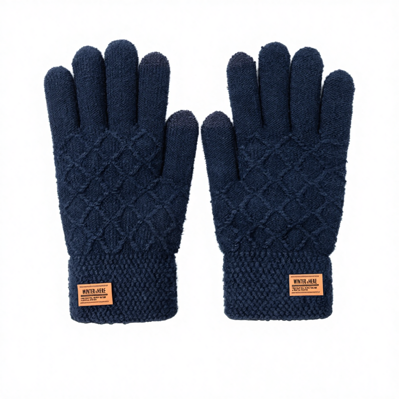 Knitted Mittens Manufacturer - Winter Warm Stretch Acrylic Jacquard Design for Daily Life