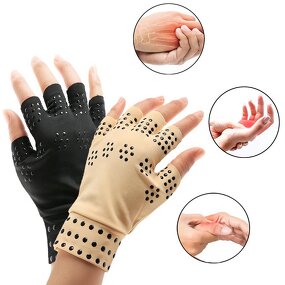 Magnetic Therapy Gloves Manufacturer - Custom Service Half Finger Copper Compression for Arthritis
