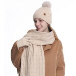 Muslim Winter Knitted Set Manufacturer - Hot Selling Hats Scarves Gloves Alpaca Wool Scarf Hat Glove Sets