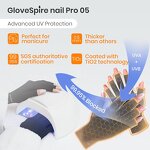 UV Protection Gloves - Half-Finger with Gel Nail Lamp for Hand Arm Protection