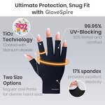UV Protection Gloves - Half-Finger with Gel Nail Lamp for Hand Arm Protection