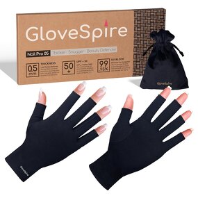 UV Gloves - Double-Sided for Nail Lamp with Hand Arm Protection for Gel Nails