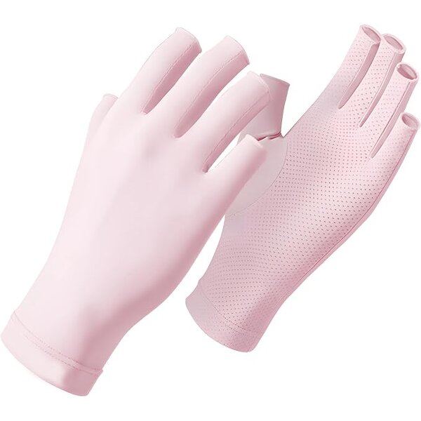 UV-Resistant Gloves - Pink UPF99+ Cool Fabric with Nylon Lining