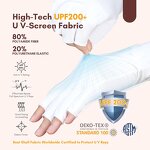 UV Gel Manicure Gloves - Professional UPF50+ with Extended Finger Coverage