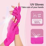UV Protective Nail Gloves - Lightweight UPF50+ Flexible for Gel Manicures