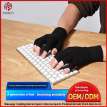 Fingerless Spandex Gloves - Copper Ion for Sports Fitness & Rehabilitation