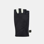Fingerless Riding Gloves - Black & White Polyester for Fitness Cycling