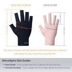 UV Gel Manicure Gloves - UPF50+ Reusable Half Finger for Nail Art & Salon