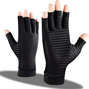 Cycling Gloves - Half-Finger Copper Fiber Anti-Slip for Gym & Running
