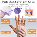 UV Gel Manicure Gloves - UPF50+ Reusable Half Finger for Nail Art & Salon