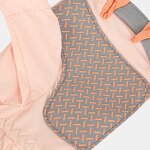 Fingerless Riding Gloves - Pink-Orange Polyester for Summer Fitness Cycling