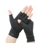 Fingerless Spandex Gloves - Copper Ion for Sports Fitness & Rehabilitation