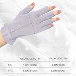 Eczema Safety Gloves - Purple Moisturizing Cotton Anti-Static Fingerless