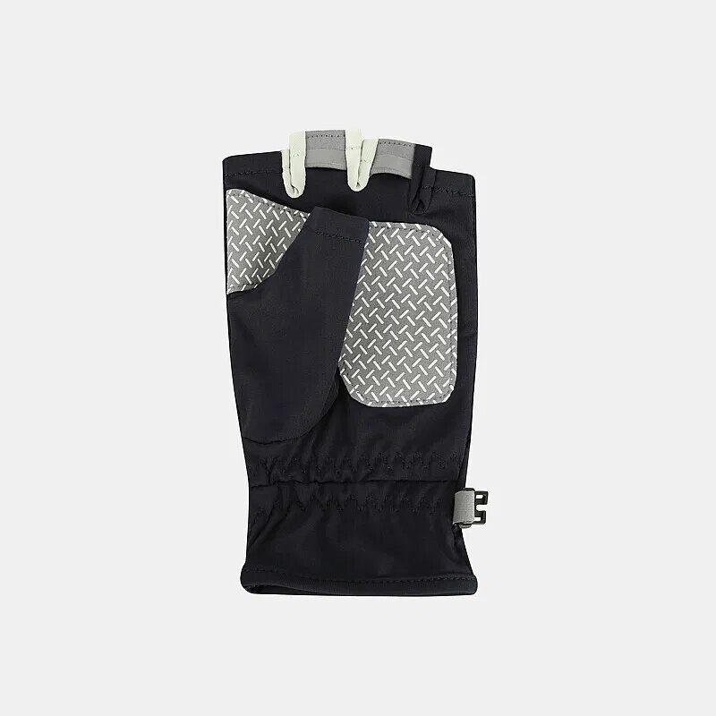 Fingerless Riding Gloves - Black & White Polyester for Fitness Cycling