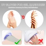 UV Shield Gloves - UPF50+ Anti-UV for Gel Manicure Nail Art Protection