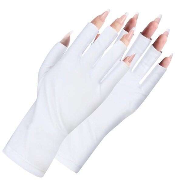 UV Gel Manicure Gloves - Professional UPF50+ with Extended Finger Coverage
