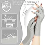 UV Shield Gloves - UPF50+ Anti-UV for Gel Manicure Nail Art Protection