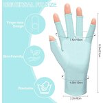 UV Nail Gloves - UPF50+ Comfortable Reusable for Gel Manicure Nail Supplies
