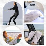 Eczema Safety Gloves - Purple Moisturizing Cotton Anti-Static Fingerless