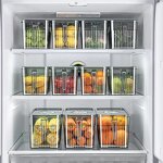 Refrigerator Organizer - Stackable Clear Plastic with Freshness Timer