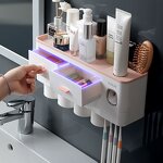 Bathroom Tools Set - Toothbrush Holder & Automatic Toothpaste Dispenser
