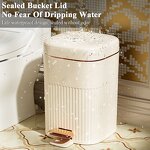 Trash Can - 8L/10L Luxury Pedal Lid Waterproof for Kitchen & Bathroom