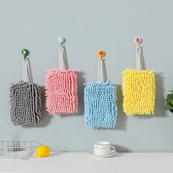 Hand Towel - Quick Dry Hanging Cartoon Cute Square for Bathroom & Dishwashing