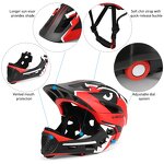 Full Face Helmet - Kids Detachable for Cycling Skateboarding Roller Skating