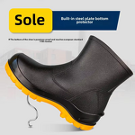 Labor Protection Shoes - PVC Steel Toe Acid Alkali Resistant Anti-Slip