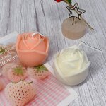 Soy Wax Candle Mold - Rose Shape for Wedding Favors & Easter Decor