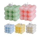 Scented Candle - Paraffin Wax Bubble Rubik's Cube Colored for Home Decoration