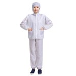 Anti-Static Coat - White Dust-Free Protective for Breeding & Electrostatic