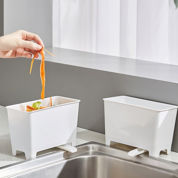 Sink Waste Bucket - Food Residue Filter Dry Wet Separation Storage