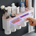 Bathroom Tools Set - Toothbrush Holder & Automatic Toothpaste Dispenser