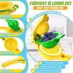 Kitchen Juicer - 2-in-1 Handheld Metal for Lemon Lime Citrus Fruit