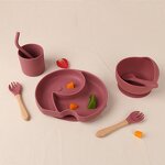 Baby Feeding Set - BPA Free Bamboo Broken Resistant Plate Bowl Suction