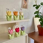 Soy Wax Candle - Flower Shaped Multi-Color for Bars Christmas Easter