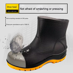 Labor Protection Shoes - PVC Steel Toe Acid Alkali Resistant Anti-Slip