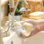Dishwashing Scrubber - Bamboo Fiber with Steel Wool Pot Brush