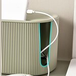 Cable Management Box - Plastic Organizer for Power Strip & Wires