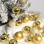 Christmas Glass Baubles - 24pcs Colorful Clear Hanging Pet Ornaments