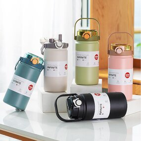 Stainless Steel Tumbler - Double-Wall One-Click Leak Proof for Kids