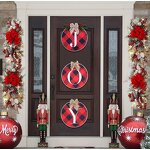 Christmas Door Wreath - Rattan Cabinet Hanging Glow-Down for Year-Round