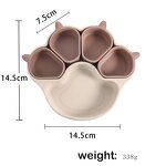 Baby Feeding Set - Anti-Slip Silicone Tray with Suction for Kids Dining